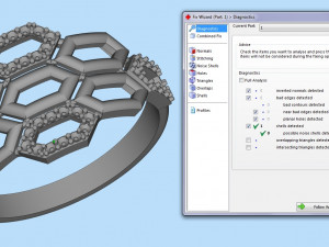 stylish ring honeycomb 3Dプリントモデル