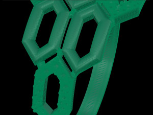 stylish ring honeycomb 3Dプリントモデル
