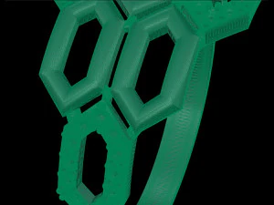 stylish ring honeycomb 3D Print Model