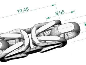 chain or bracelet royal byzantine 3D Print Model
