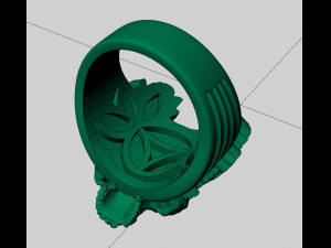 mens ring skull with feathers 3D Baskı Modeli