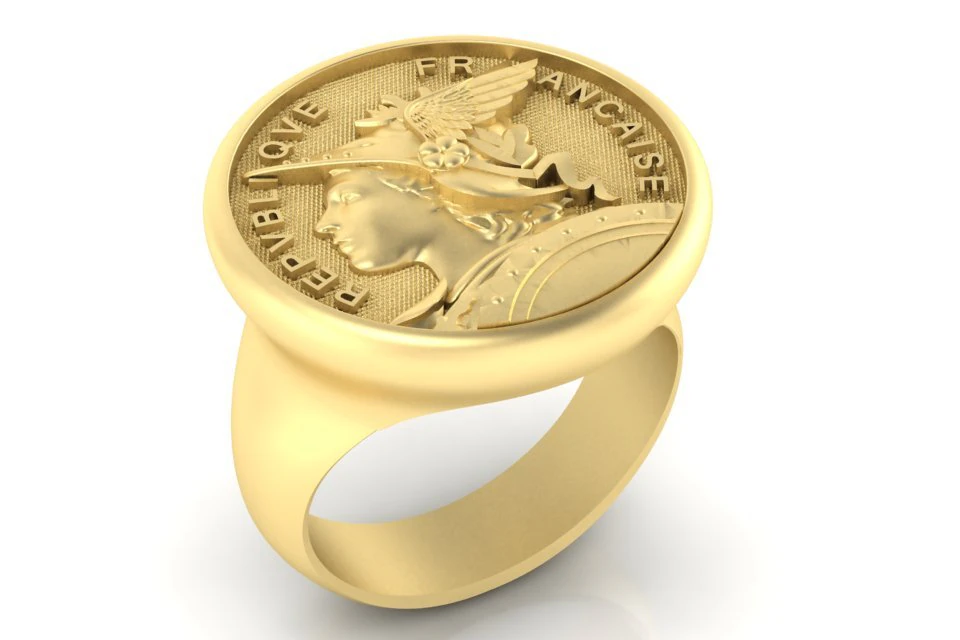 ring french republic republique francaise 3D Print Model .c4d .max .obj .3ds .fbx .stl .blend 