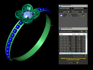 ring with gem 3D Print Model