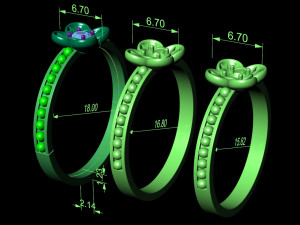 ring with gem 3D Принт Модель