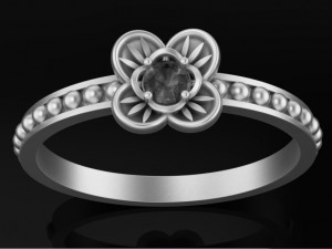 ring with gem 3D Принт Модель