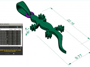 pendant little lizard 3D Принт Модель