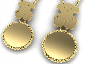 小熊吊坠 3D 打印模型