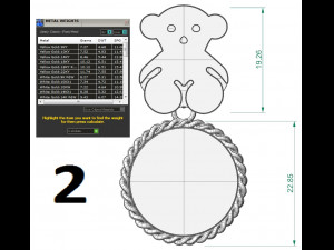 pendant little bear 3D 打印模型