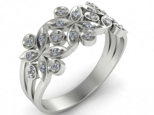 ring with gems 3D Принт Модель