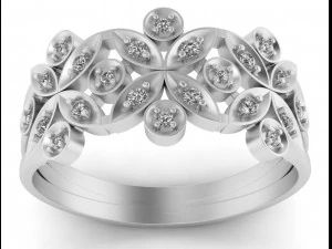 ring with gems 3D Print Model