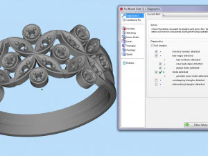 ring with gems 3D Print Model