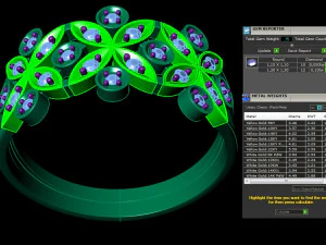 ring with gems 3D Print Model