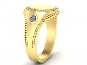 ring with gems 3D प्रिंट मॉडल