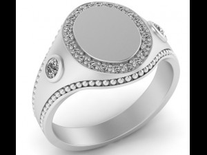 ring with gems 3D प्रिंट मॉडल
