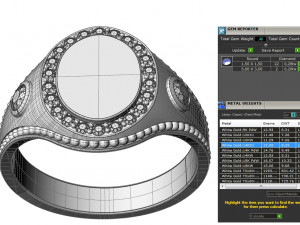 ring with gems 3D प्रिंट मॉडल