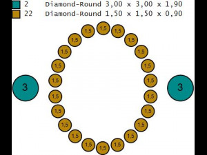 ring with gems 3D प्रिंट मॉडल