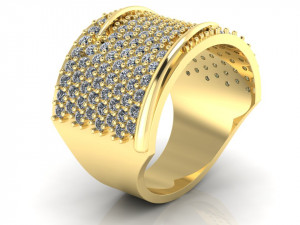 ring with gems Model do druku 3D