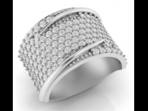 ring with gems Model do druku 3D