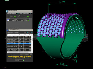 ring with gems Model do druku 3D