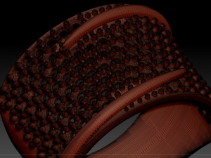 ring with gems Model do druku 3D