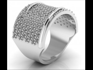 ring with gems Model do druku 3D