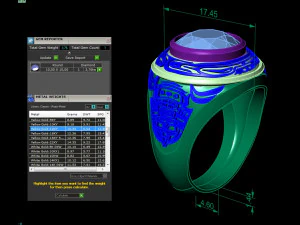 mens signet ring with ethnic pattern 3D Print Model