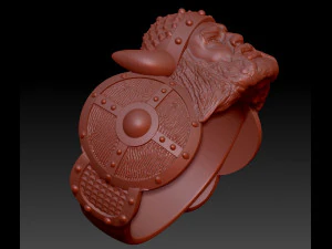 mens signet ring viking 3D Print Model