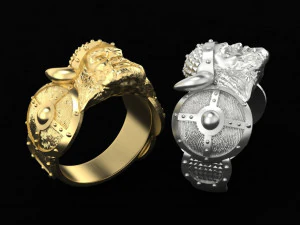 mens signet ring viking 3D Print Model