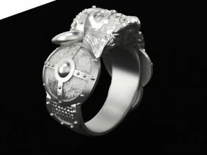 mens signet ring viking 3D Print Model