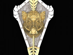 wild boar head trophy pendant 3D Print Model