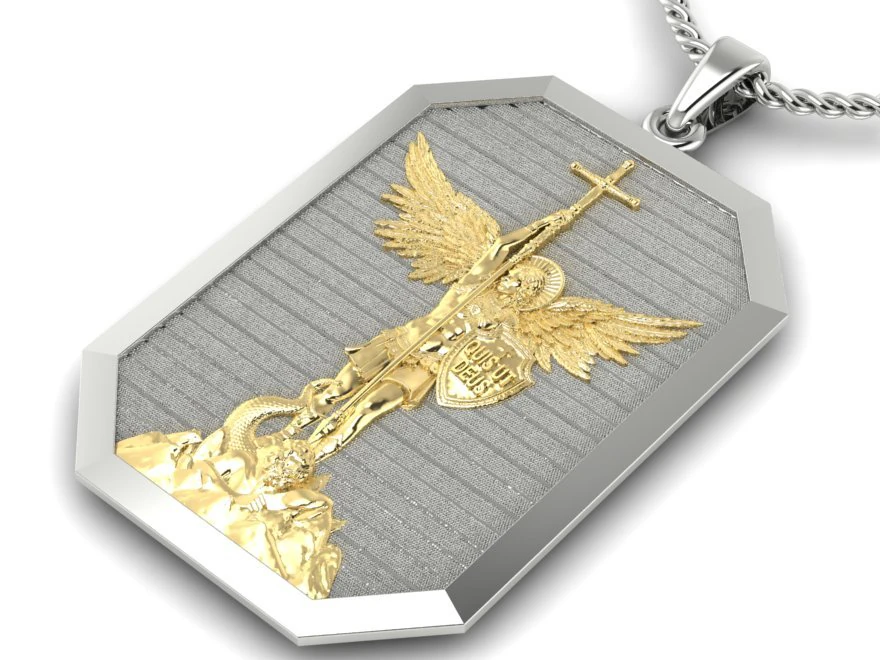 pendant archangel michael 3D Print Model .c4d .max .obj .3ds .fbx .stl .blend