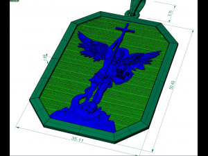 pendant archangel michael 3D प्रिंट मॉडल
