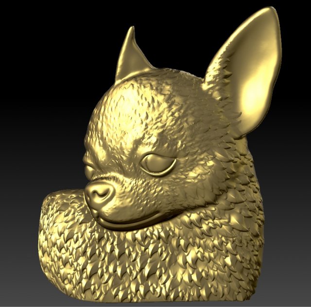 chihuahua head pendant Modelo de Impressão 3D .c4d .max .obj .3ds .fbx .stl .blend