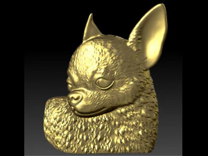 кулон в виде головы чихуахуа 3D Принт Модель