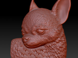chihuahua head pendant 3D 프린트 모델