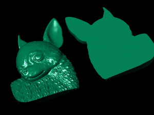 chihuahua head pendant 3D 프린트 모델