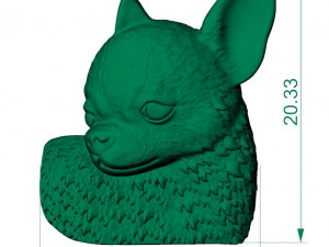 chihuahua head pendant 3D 프린트 모델