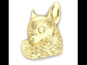 chihuahua head pendant 3D 프린트 모델