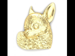 chihuahua head pendant 3D 프린트 모델