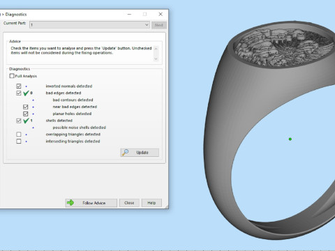 Mens signet ring ocean waves 3D Print Model