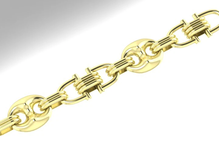 Chain or bracelet 3D Print Model .c4d .max .obj .3ds .fbx .stl .blend 