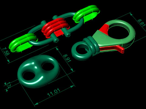 Chain or bracelet 3D Print Model