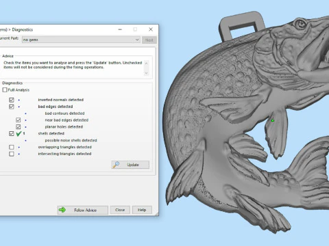 Pendant pike two options with diamond and hook 3D Print Model