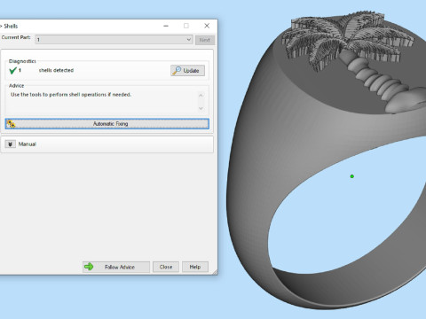 Mens Palm Tree Signet Ring 3Dプリントモデル
