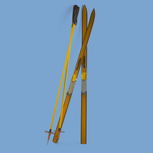 skiing Modello 3D .c4d .max .obj .3ds .fbx .stl .blend 