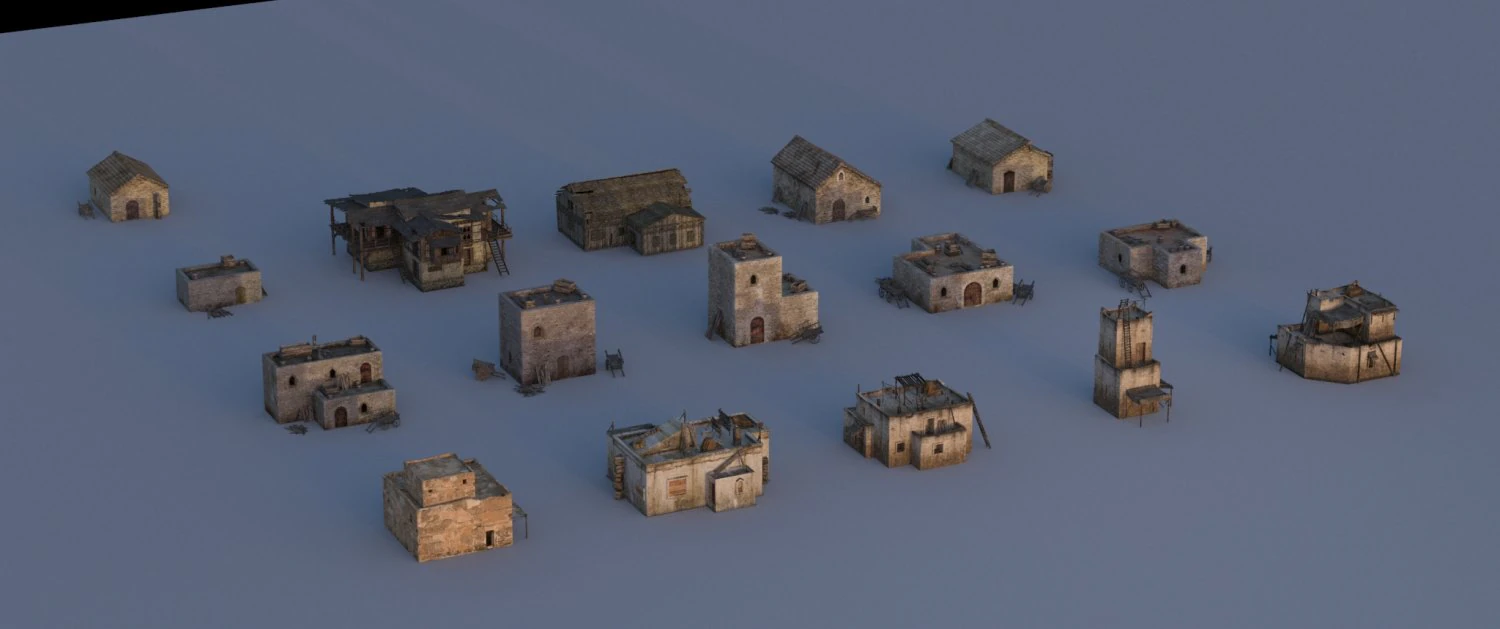 medievalhouses 3D Model .c4d .max .obj .3ds .fbx .stl .blend 
