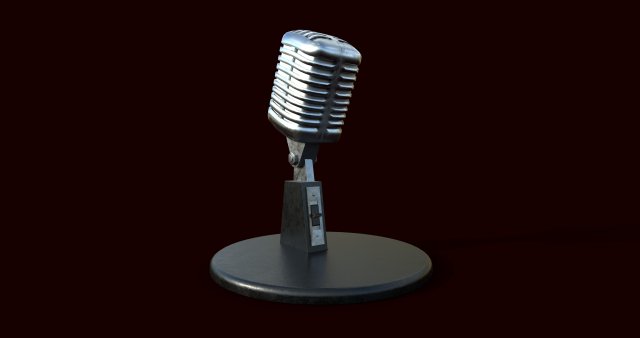 microphone 3D 모델 .c4d .max .obj .3ds .fbx .stl .blend 