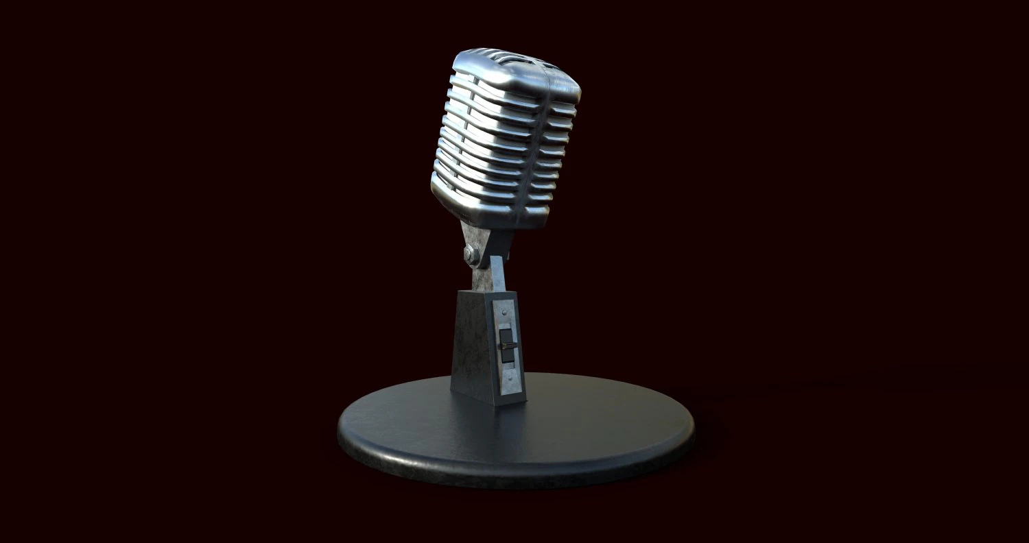 microphone 3D Model .c4d .max .obj .3ds .fbx .stl .blend 