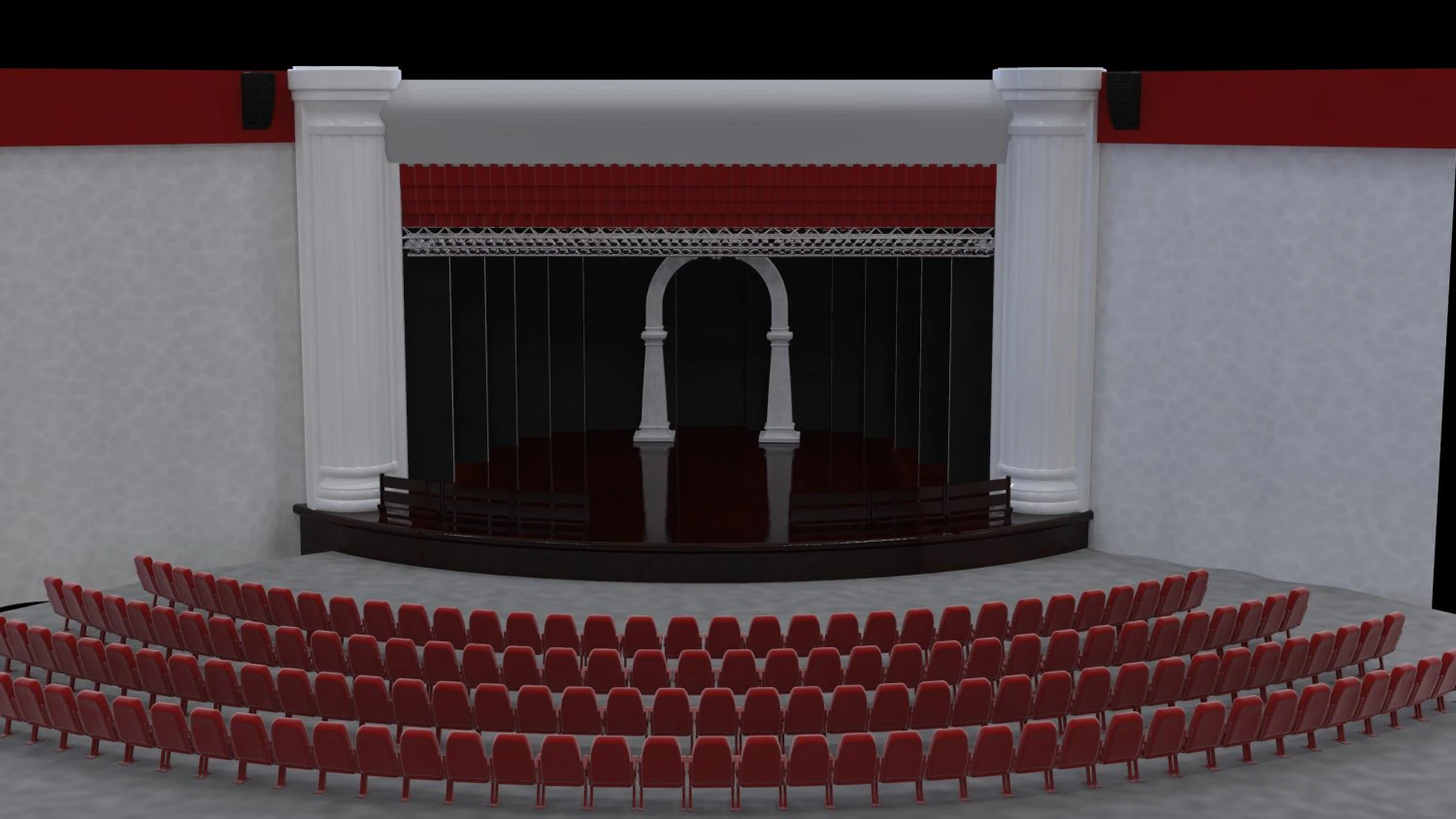 concert hall scene 3D Model .c4d .max .obj .3ds .fbx .stl .blend 