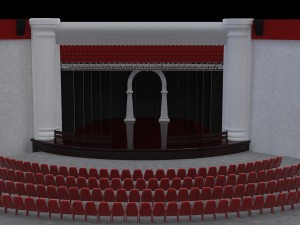 concert hall scene 3D मॉडल
